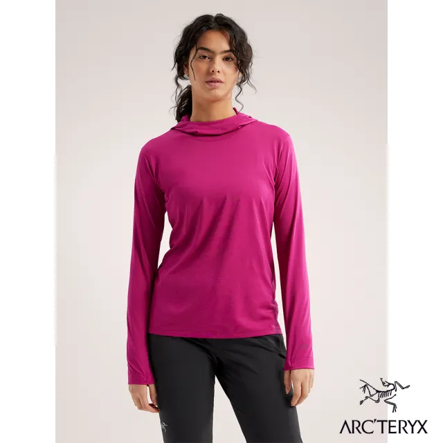 【Arcteryx 始祖鳥官方直營】女 Taema 快乾長袖套頭衫(日暮雜紅)