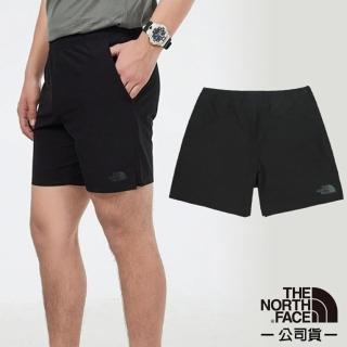 【The North Face】男 4D彈性輕量快乾排汗運動短褲.可調節/DWR 防潑水/彈力腰頭(5B3M-JK3 黑 N)