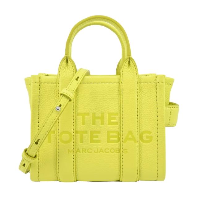 【MARC JACOBS 馬克賈伯】THE LEATHER MICRO TOTE 皮革兩用托特包(檸檬綠)