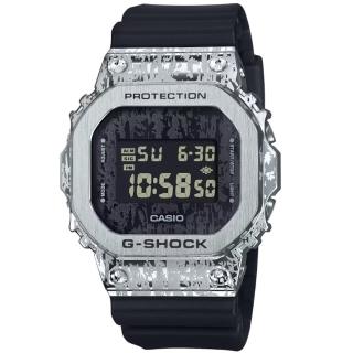【CASIO 卡西歐】G-SHOCK 油漬搖滾 頹廢風格潮流 多功能電子腕錶 黑 GM-5600GC-1 43.2mm
