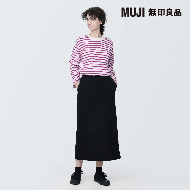 【MUJI 無印良品】女有機棉粗織圓領長袖T恤(共8色)