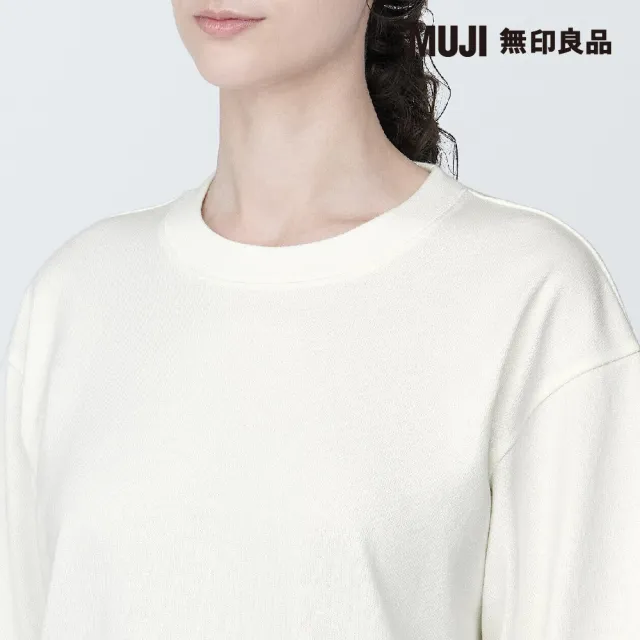 【MUJI 無印良品】女有機棉粗織圓領長袖T恤(共8色)