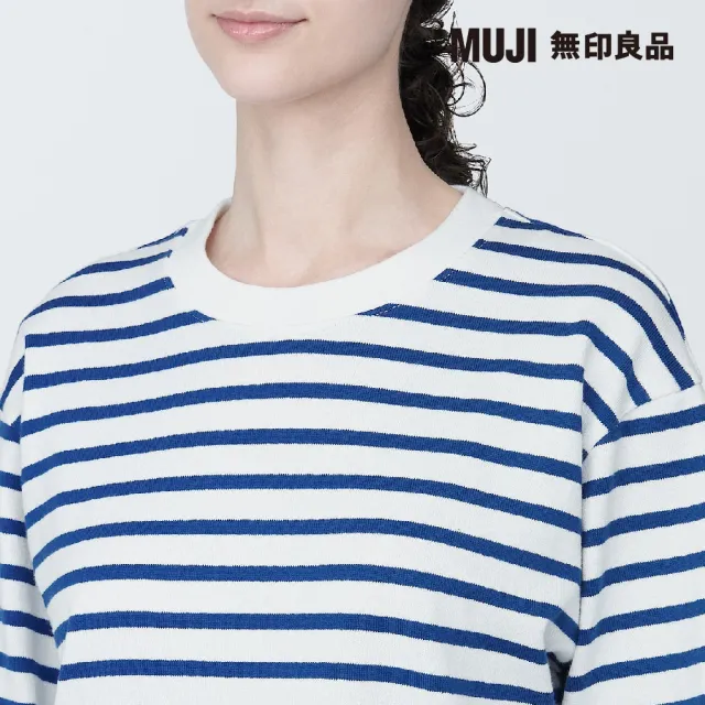 【MUJI 無印良品】女有機棉粗織圓領長袖T恤(共8色)