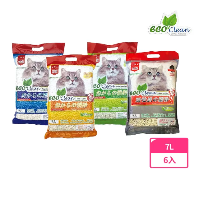 【ECO艾可】豆腐貓砂  7L（約2.8公斤）*6入(豆腐貓砂)