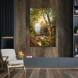 【御畫房】綠林溪流 國家一級畫師手繪油畫60×90cm(VF-191)