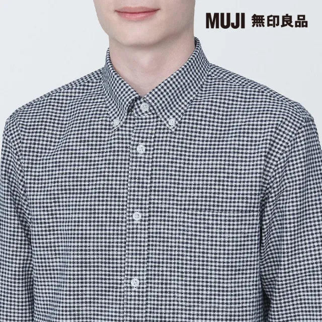 【MUJI 無印良品】男有機棉水洗牛津布扣領長袖襯衫(共9色)