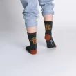 【WARX】趣味圖樣薄款中筒童襪-恐龍(除臭襪/防蚊襪)
