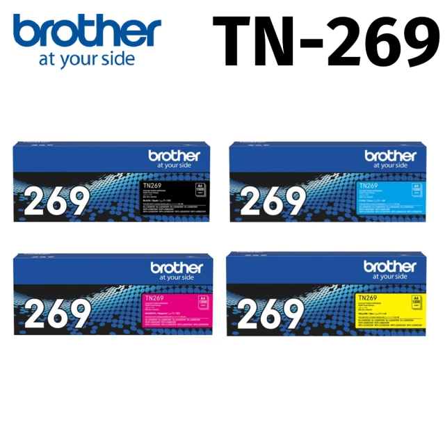 brother TN-269CMYK原廠1黑3彩碳粉匣(適用:L3280CDW、L3760CDW、L3780CDW)