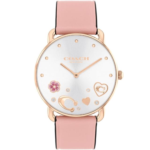 【COACH】官方授權經銷商 Elliot 動心時刻C字晶鑽手錶-36mm 情人節 禮物(14504295)