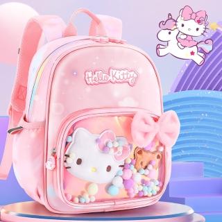 【SANRIO 三麗鷗】卡通造型系列毛絨泡泡輕量透氣減負兒童書包 - 凱蒂貓/大耳狗/庫洛米(平輸品)