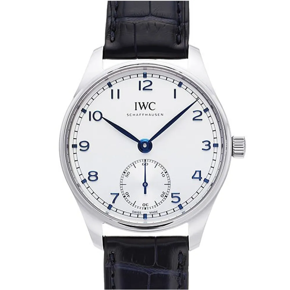 【IWC 萬國錶】Portuguese 葡萄牙系列自動皮帶表x藍數字x40.4mm(IW358304)