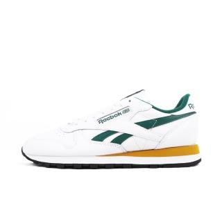 【REEBOK】Classic Leather 男 休閒鞋 經典 復古 跑鞋 舒適 穿搭 白綠(100074355)