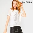 【Le Polka】黑白女子刺繡上衣-女