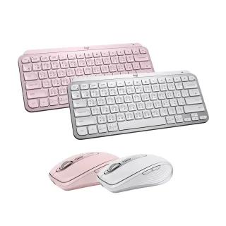 【Logitech 羅技】MX Keys Mini無線鍵盤 白 + MX Anywhere 3 高效美型行動無線滑鼠