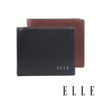 【ELLE HOMME】經典款3卡上翻3窗格-ELLE皮夾/男夾/短夾-黑色、咖啡色