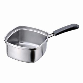 【下村企販】四角形煮麵鍋(方鍋 IH 瓦斯爐 方形麵鍋 四角片手鍋 四角形麵鍋 泡麵鍋 附刻度)