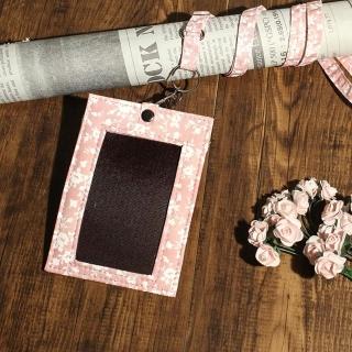 【珠友】花布可調式證件套 工作識別證套 悠遊卡 票卡夾(直/多款花色可選)