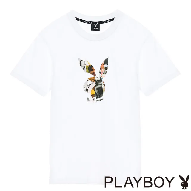 【PLAYBOY】相片印兔頭上衣(白色)