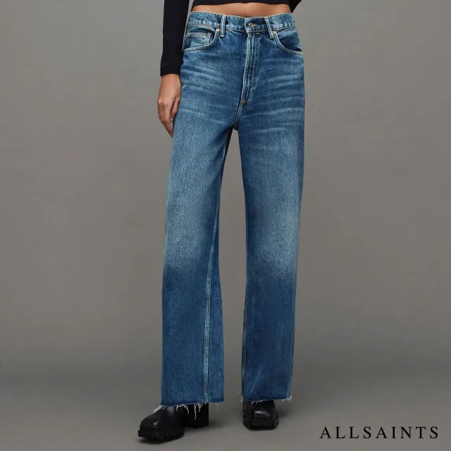 【ALLSAINTS】BLAKE 高腰不收邊牛仔寬褲 W002EZ(寬褲管版型)