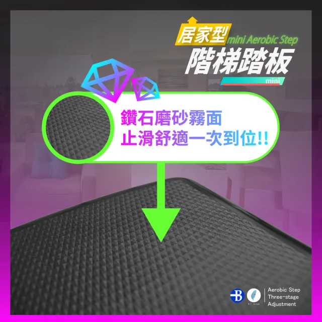 【台灣橋堡】居家型 MINI 四階段 階梯踏板(SGS 認證 100% 台灣製造 階梯踏版 有氧踏板 韻律踏板)