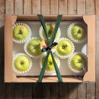 【果樹寶石】日本青森王林蘋果特大果8顆x1盒（2.9KG±10%/盒）（350G±5%/顆）(硬脆多汁、高甜近乎零酸)