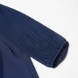 【ILEY 伊蕾】蝴蝶結壓摺雪紡上衣(深藍色；M-2L；1241181101)