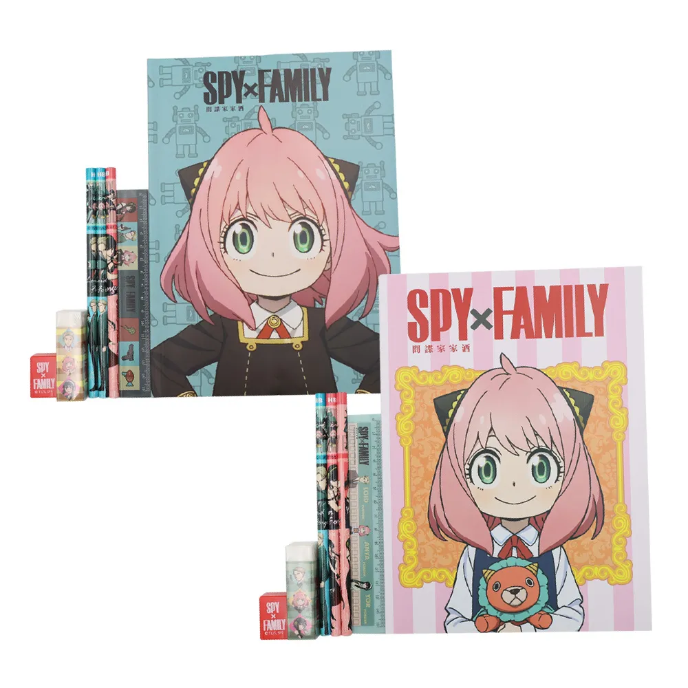 【收納王妃】SPYxFAMILY 間諜家家酒 袋裝筆記文具組 文具組 鉛筆 尺 橡皮擦(多種文具 超值組合)