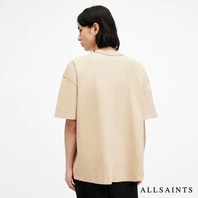 【ALLSAINTS】ISAC 舒適厚實寬鬆落肩純棉短袖T恤 M032JA(寬鬆版型)