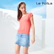 【Le Polka】側邊開衩牛仔短裙-女(丹寧)