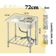 【新沐衛浴】72公分-ABS塑鋼水槽、洗衣台、不鏽鋼腳柱(台灣製造)