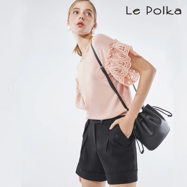 Le Polka 典雅燒花亮片直筒洋裝-女品牌優惠