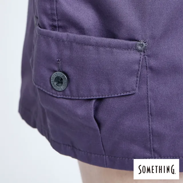 【SOMETHING】女裝 LADIVA 貼袋短裙(紫色)