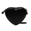 【Vivienne Westwood】新款 NAPPA 迷你心型 側肩/斜背包(黑色)