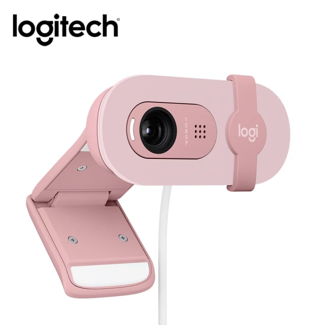 Logitech 羅技 BRIO 100 網路攝影機 玫瑰粉