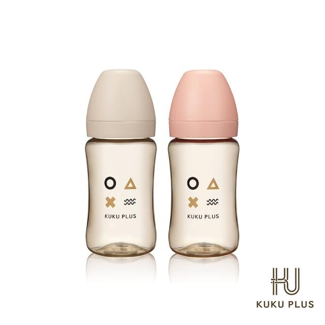 【KU.KU. 酷咕鴨】KUKU PLUS純真之瞳寬口PPSU奶瓶240ml(2入組)
