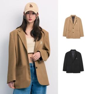 【MLB】西裝外套 羊毛西外 OVERSIZE MONOGRAM系列(3AJKM0134-50BKS)