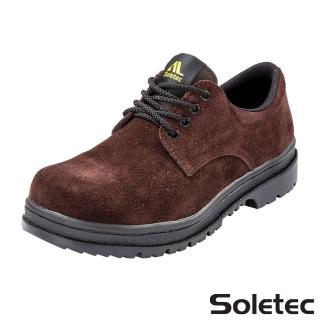 【Soletec超鐵】C106505 超透氣絨面皮鞋帶安全鞋(臺灣製 鋼頭鞋 工作鞋)