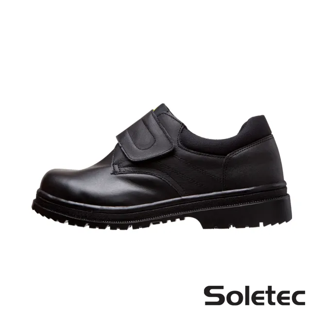 【Soletec超鐵】E9806 專利舒適氣墊安全鞋 透氣真皮製 魔帶款(台灣製 鋼板中底 鋼頭鞋 氣墊鞋 工作鞋)
