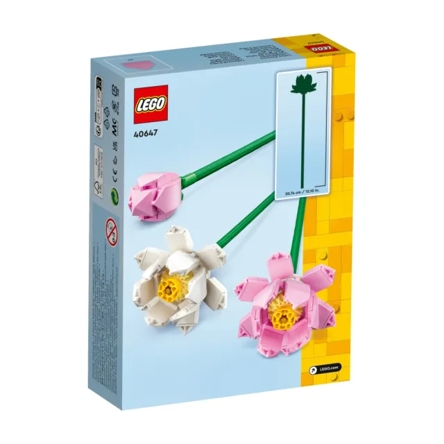 【LEGO 樂高】花藝系列 40647 蓮花(居家擺設 花束禮物 手工藝)