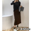 【UniStyle】天絲長袖上衣 韓版小金片簡約軟軟T恤 女 UP1536(黑)