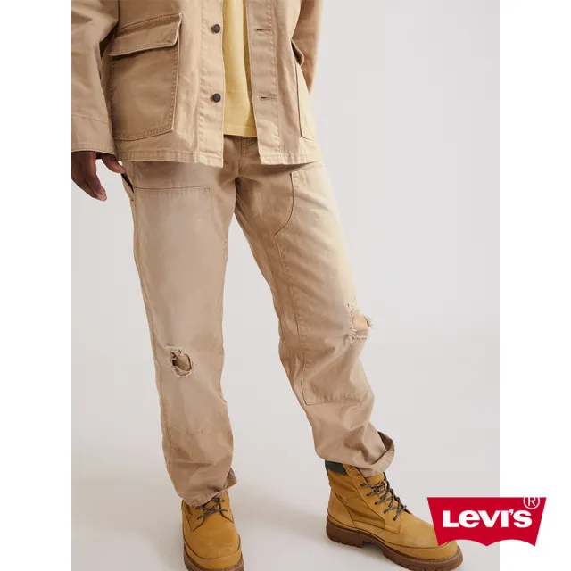 【LEVIS 官方旗艦】LEVIS Workwear工裝系列男款568STAYLOOSE破壞補丁工裝褲 熱賣單品 A7367-0000