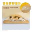 【貓本屋】木紋色U型 躺椅沙發貓抓板(XL號/80cm)