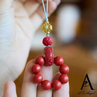 【ANGEL】紅砂蓮花串珠吊飾手鍊(紅色)