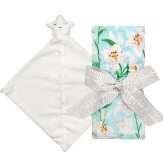 【Angel Dear】新生兒彌月禮盒-安撫巾+包巾組(momo限定-多種款式組合)