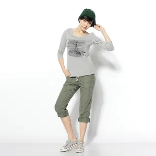 【SOMETHING】女裝 NATURAL EASY JEAN綁帶休閒褲(綠色)