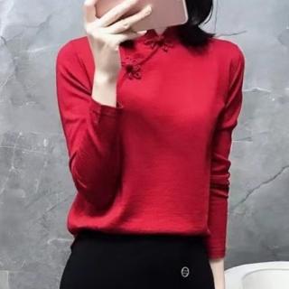 【ONEY 歐妮】★質感休閒中國領結上衣(長袖/女裝)