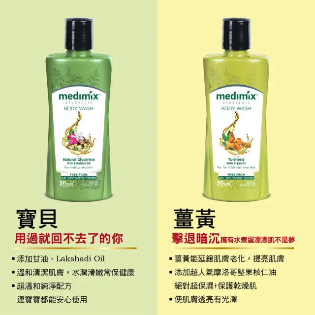 即期品【Medimix】印度原廠授權 阿育吠陀秘方美肌沐浴液態皂300mlX2入(效期至2026/01)