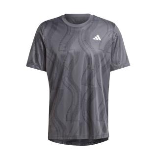 【adidas 愛迪達】Club Graph Tee 男 短袖 上衣 運動 訓練 網球 吸濕排汗 透氣 灰(IP1882)