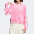 【adidas 愛迪達】VELOUR SST JKT 女款 粉色 休閒 復古 經典 絲絨 短版 外套 IX4223