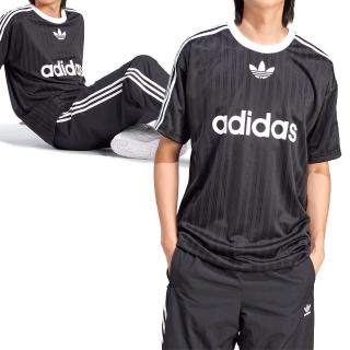 【adidas 愛迪達】Adicolor Poly T 男款 黑色 寬鬆 T 卹 圓領 上衣 運動 休閒 短袖 IU2341